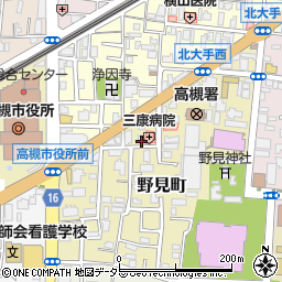 大阪府高槻市野見町3-9周辺の地図