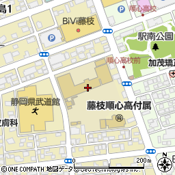藤枝順心高等学校周辺の地図