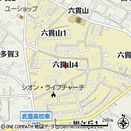 愛知県知多郡武豊町六貫山周辺の地図