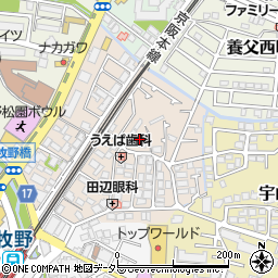 大阪府枚方市牧野下島町21周辺の地図