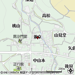 愛知県蒲郡市神ノ郷町兼京周辺の地図