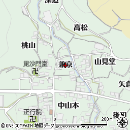 愛知県蒲郡市神ノ郷町（兼京）周辺の地図