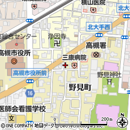 大阪府高槻市野見町3-21周辺の地図