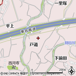 愛知県豊橋市石巻西川町戸道周辺の地図