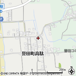 兵庫県たつの市誉田町高駄165周辺の地図