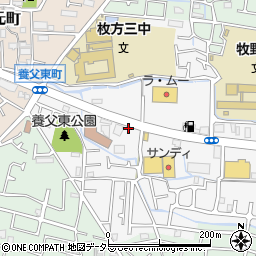 大阪府枚方市養父東町17周辺の地図