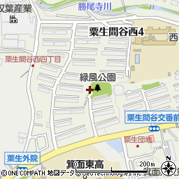 箕面粟生第二住宅自治会周辺の地図