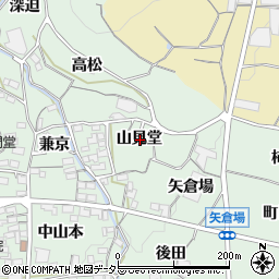 愛知県蒲郡市神ノ郷町山見堂周辺の地図