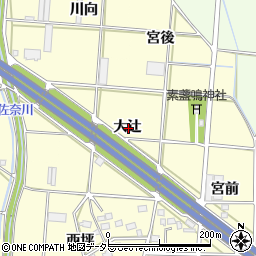 愛知県豊川市樽井町大辻周辺の地図