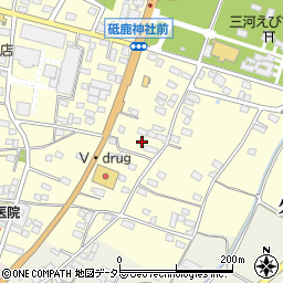 愛知県豊川市一宮町（宮前）周辺の地図