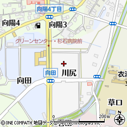 愛知県知多郡武豊町川尻周辺の地図