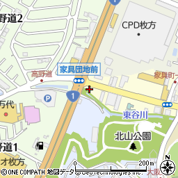 つぼみケア家具団地店周辺の地図