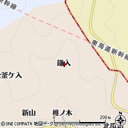 愛知県額田郡幸田町深溝鎌入周辺の地図