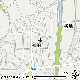 愛知県豊川市平尾町神田周辺の地図
