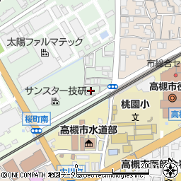 大阪府高槻市明田町6周辺の地図