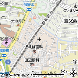 大阪府枚方市牧野下島町22周辺の地図