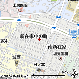 兵庫県姫路市新在家中の町9周辺の地図