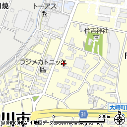 愛知県豊川市大崎町（宮之坪）周辺の地図