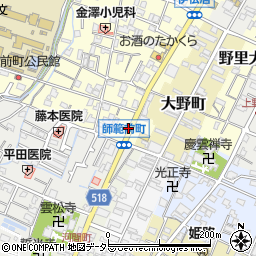 慶雲寺前周辺の地図