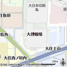 京都府京田辺市大住細畑周辺の地図