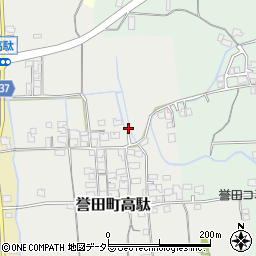 兵庫県たつの市誉田町高駄156周辺の地図