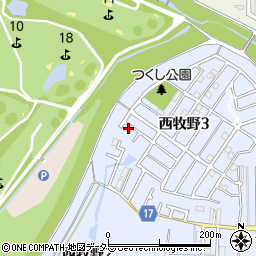 大阪府枚方市西牧野3丁目31周辺の地図