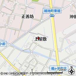 愛知県西尾市鵜ケ池町上屋敷18周辺の地図