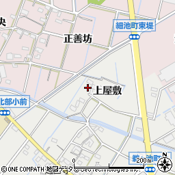 愛知県西尾市鵜ケ池町上屋敷14周辺の地図