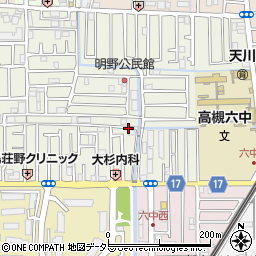 大阪府高槻市永楽町周辺の地図
