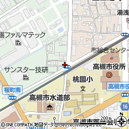 大阪府高槻市明田町5-14周辺の地図