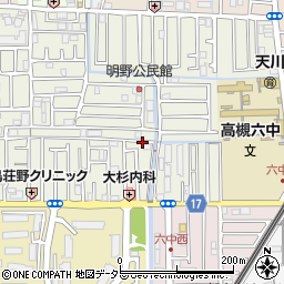 大阪府高槻市永楽町周辺の地図