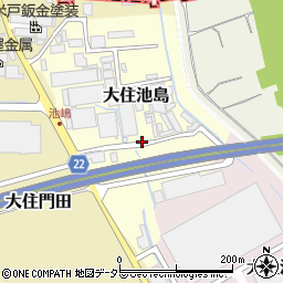 京都府京田辺市大住池島周辺の地図