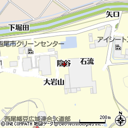 愛知県西尾市吉良町岡山陰谷周辺の地図