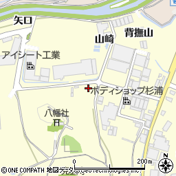 愛知県西尾市吉良町岡山八幡山周辺の地図