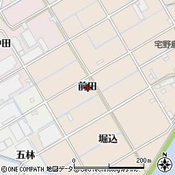 愛知県西尾市宅野島町前田周辺の地図