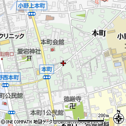 兵庫県小野市本町40-8周辺の地図
