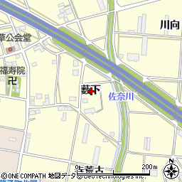 愛知県豊川市長草町薮下周辺の地図