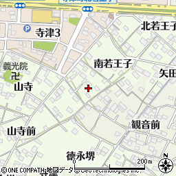 愛知県西尾市寺津町南若王子80周辺の地図