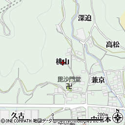 愛知県蒲郡市神ノ郷町桃山周辺の地図