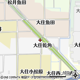 京都府京田辺市大住乾角周辺の地図