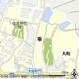 愛知県豊川市大崎町門周辺の地図