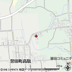 兵庫県たつの市誉田町高駄160-2周辺の地図