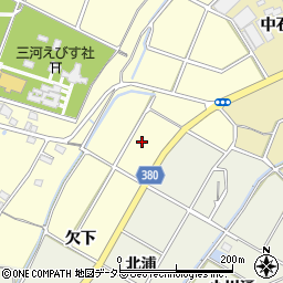 愛知県豊川市一宮町欠下周辺の地図