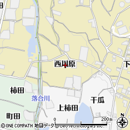 愛知県蒲郡市清田町西川原周辺の地図