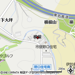 愛知県豊川市野口町横根周辺の地図