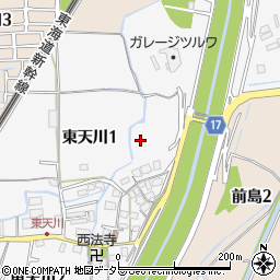大阪府高槻市東天川周辺の地図