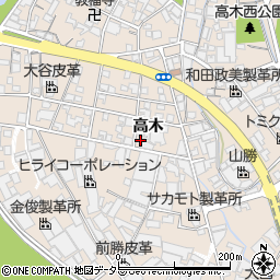 兵庫県姫路市花田町高木周辺の地図