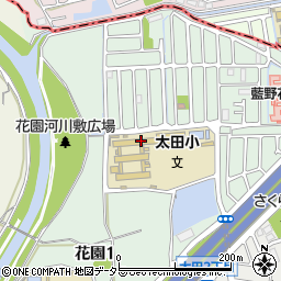 茨木市立太田小学校　太田学童保育室周辺の地図