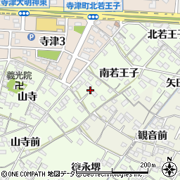 愛知県西尾市寺津町南若王子79周辺の地図