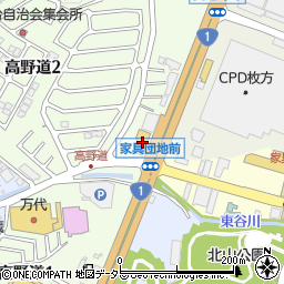トヨタモビリティ新大阪くずは北山店周辺の地図